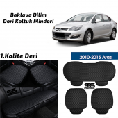 Opel Astra J 2010-2015 Siyah Deri Oto Koltuk Minderi - 1