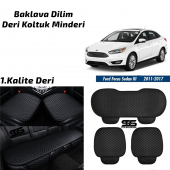 Ford Focus 2011-2017 Sedan Siyah Deri Oto Koltuk Minderi - 1