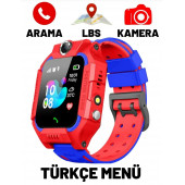 Smart Kids Watch LBS Konumlu Akıllı Çocuk Takip Saati Sim Kartlı Arama, Kameralı - Kırmızı - 1