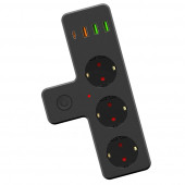 Zuidid FTR-12 3lü Termal Akım Korumalı Priz 3 USB  1 Type-C 20W PD Giriş - 3