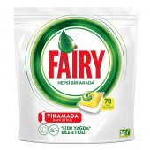 Fairy Hepsi Bir Arada 70 Yıkama Bulaşık Makinesi Deterjanı Kapsülü Limon Kokulu - 1