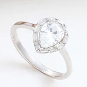 Lucky Life 925 Ayar Gumuss Damla Zirkon Taşlı Lucky Life Lucky Life Kadın Yüzük - 1