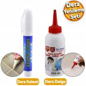 Derz Kalemi Derz Dolgu Yenileme Hızlı Kuruyan Su Bazlı Kokusuz Kalıcı Fayans Yenileme Kalem Seti - 1