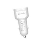 CC-01 Hızlı Şarj Özellikli LED Işıklı Dual USB Araç Şarj Başlığı 18W - 3
