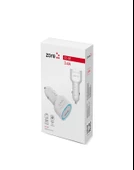 CC-02 Hızlı Şarj Özellikli LED Işıklı QC 3.0 USB-A ve Type-C PD Araç Şarj Başlığı PD 20W - 5