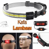 Ranger Şarjlı Kafa Lambası Bisiklet Reflektörü Ledli Kamp Kafa Feneri El Feneri 3 Modlu - 1