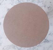 Hobi Adn 90192 Pasta Sunumluk Büyük Boy Ahşap MDF HAM Yuvarlak Kutu Sevk El Yapım - 1