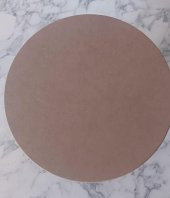 Hobi Adn 90192 Pasta Sunumluk Büyük Boy Ahşap MDF HAM Yuvarlak Kutu Sevk El Yapım - 3