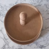 Hobi Adn 90195 Sunumluk İkili Set HAM Yuvarlak Kayın MDF Kutuda Sevk El Yapım - 1