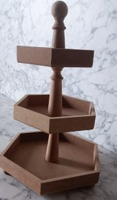 Hobi Adn 90194 Sunum Tabak HAM Çokgen 3 Kat Kutuda Sevk El Yapım - 3