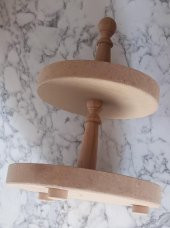 Hobi Adn 90195 Sunumluk İkili Set HAM Yuvarlak Kayın MDF Kutuda Sevk El Yapım - 3