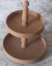 Hobi Adn 90195 Sunumluk İkili Set HAM Yuvarlak Kayın MDF Kutuda Sevk El Yapım - 4