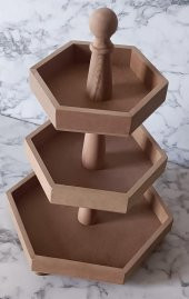 Hobi Adn 90194 Sunum Tabak HAM Çokgen 3 Kat Kutuda Sevk El Yapım - 5