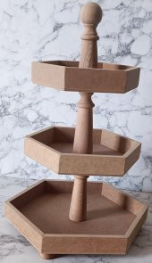 Hobi Adn 90194 Sunum Tabak HAM Çokgen 3 Kat Kutuda Sevk El Yapım - 7