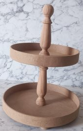 Hobi Adn 90195 Sunumluk İkili Set HAM Yuvarlak Kayın MDF Kutuda Sevk El Yapım - 8