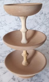 Hobi Adn 90188 Çerezlik Sunumluk HAM Oyma 3 Kat Kutuda Sevk El Yapım - 1