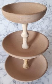 Hobi Adn 90188 Çerezlik Sunumluk HAM Oyma 3 Kat Kutuda Sevk El Yapım - 2