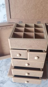 Hobi Adn 90189 şifonyer Çok Fonksiyon 8 Çekmece HAM Kutuda Sevk Mdf El yapım - 7