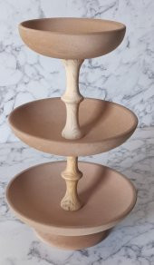 Hobi Adn 90188 Çerezlik Sunumluk HAM Oyma 3 Kat Kutuda Sevk El Yapım - 9