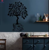 Kahve Barları Duvar Sticker Kahve Evi Ağacı Coffeeshop Mutfak Dekor Çıkartmaları - 1
