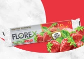 Florex 60 Litre Büzgülü Çilek Kokulu Kırmızı Çöp Torbası Poşeti / 65 x 70 Cm. - 10 Adetlik 1 Rulo - 2