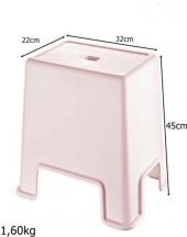 Geseus  Büyük Boy Banyo Taburesi Çok amaçlı Tabure-129-Pudra - 2