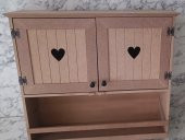 Hobi Adn 901999 Kalp Kapak Model Terek raf Dolap MDF HAM Duvara Asmalı El Yapım - 8