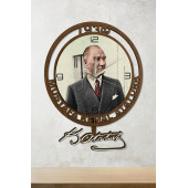 Atatürk Ahşap Dekoratif Duvar Saati - 2