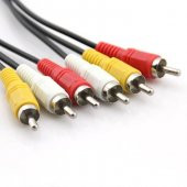 3x RCA to 3x RCA Ara Bağlantı Kablosu 5 Metre - 1