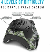 Aduro Sport Yüksek İrtifa Eğitim Maskesi - Koşu Nefes Egzersizi - Kamuflaj - 4