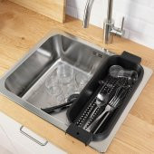 Süzgeç, Antrasit Renk MeridyenDukkan 48x18x10 cm Lavabo İçi Kullanımı - 2