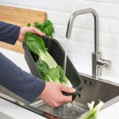 Süzgeç, Antrasit Renk MeridyenDukkan 48x18x10 cm Lavabo İçi Kullanımı - 3