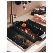 Süzgeç, Antrasit Renk MeridyenDukkan 48x18x10 cm Lavabo İçi Kullanımı - 4