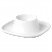 2 Adet Yumurtalık, Beyaz Renk 10x10 cm MeridyenDukkan Feldispat Porselen Kalvaltı Sunumluğu - 1