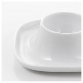 2 Adet Yumurtalık, Beyaz Renk 10x10 cm MeridyenDukkan Feldispat Porselen Kalvaltı Sunumluğu - 3