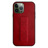 iPhone 13 Pro Max Kılıf Hialus Stant Tutuculu Deri Kapak - 6