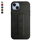 iPhone 14 Plus Kılıf Hialus Stant Tutuculu Deri Kapak - 1