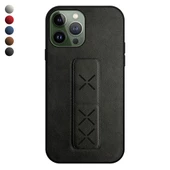 iPhone 13 Pro Max Kılıf Hialus Stant Tutuculu Deri Kapak - 1