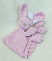 Şirin Uykucu Tavşan Uyku Arkadaşı Amigurumi Organik Oyuncak - 1