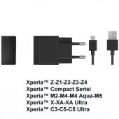 Sony Xperia Şarj Cihazı Aleti Ve Kablosu Z Z1 Z2 Z3 Z4 Z5 M5 E5 X - 1