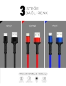 Zore LS63 1 Metre Örgü Lightning Usb Kablo - 7