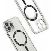 iPhone 13 Pro Kılıf Magsafe Özellikli Gold Seri Lazer Silikon Kapak - 7