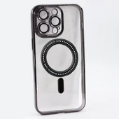 iPhone 14 Pro Max Kılıf Magsafe Özellikli Gold Seri Lazer Silikon Kapak - 7