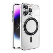 iPhone 14 Pro Max Kılıf Magsafe Özellikli Gold Seri Lazer Silikon Kapak - 12