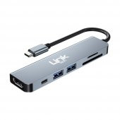 LinkTech A197 Premium 6in1 4K Ultra HD 100W PD Type-C Girişli HUB Çoklayıcı - 2