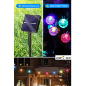 LightHome 50 Led 7 Metre Kristal Renkli Güneş Enerjili Led Işık Solar Bahçe Balkon Ağaç Lambası Aydınlatması - 6