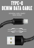 Zore LS63 100CM Hasir Type-C Usb Kablo - 8