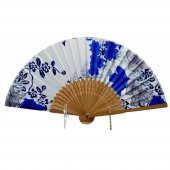 Japon Bambu Kumaş Yelpaze Çanta Boy Stant Hediyeli No.55 - 1