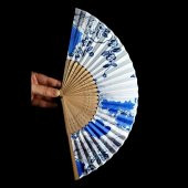 Japon Bambu Kumaş Yelpaze Çanta Boy Stant Hediyeli No.55 - 2