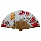Japon Bambu Kumaş Yelpaze Çanta Boy Stant Hediyeli No.51 - 1
